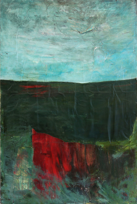 Antonio Panzuto - Paesaggio con macchia rossa