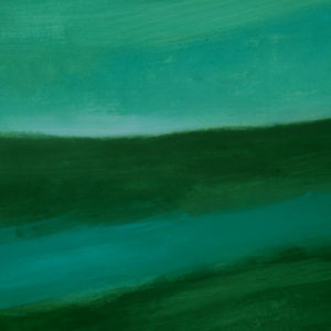 Antonio Panzuto - Paesaggio verde con macchia azzurra