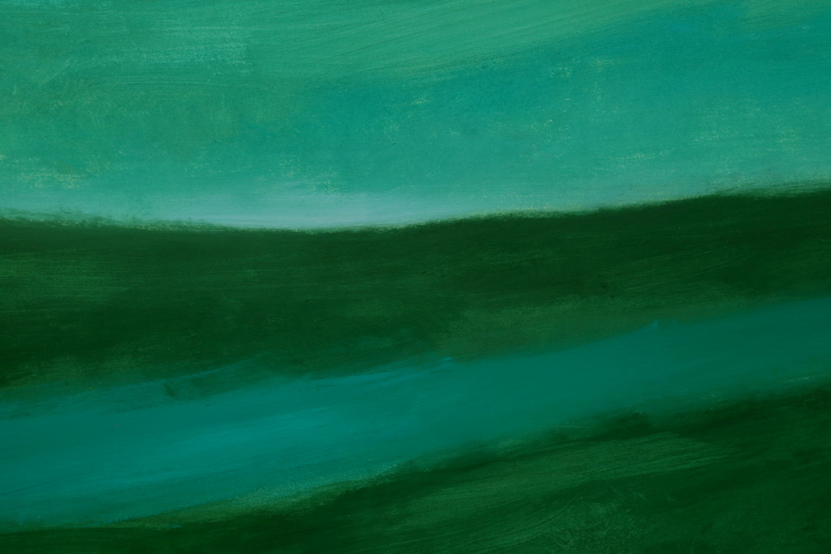 Antonio Panzuto - Paesaggio verde con macchia azzurra