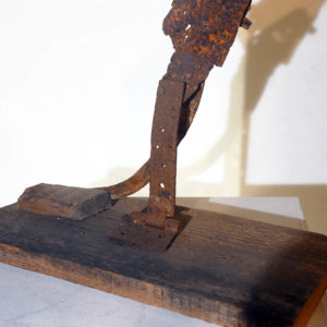 Antonio Panzuto - sculture Ruggini - Figura danzante 8 Il Pensatore - Rusty sculpture Dancing figure The Thinker