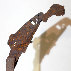 Antonio Panzuto - sculture Ruggini - Figura danzante 8 Il Pensatore - Rusty sculpture Dancing figure The Thinker